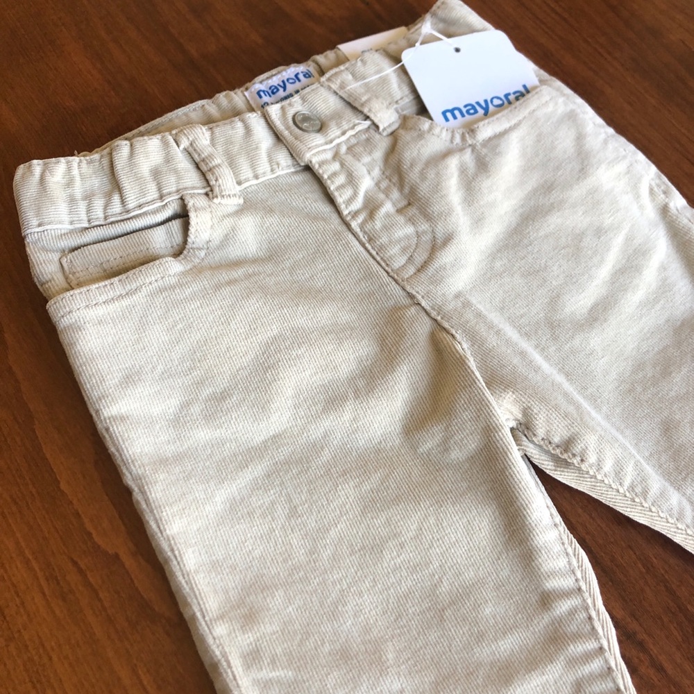 Mayoral Beige Baby Boy Corduroy Pants